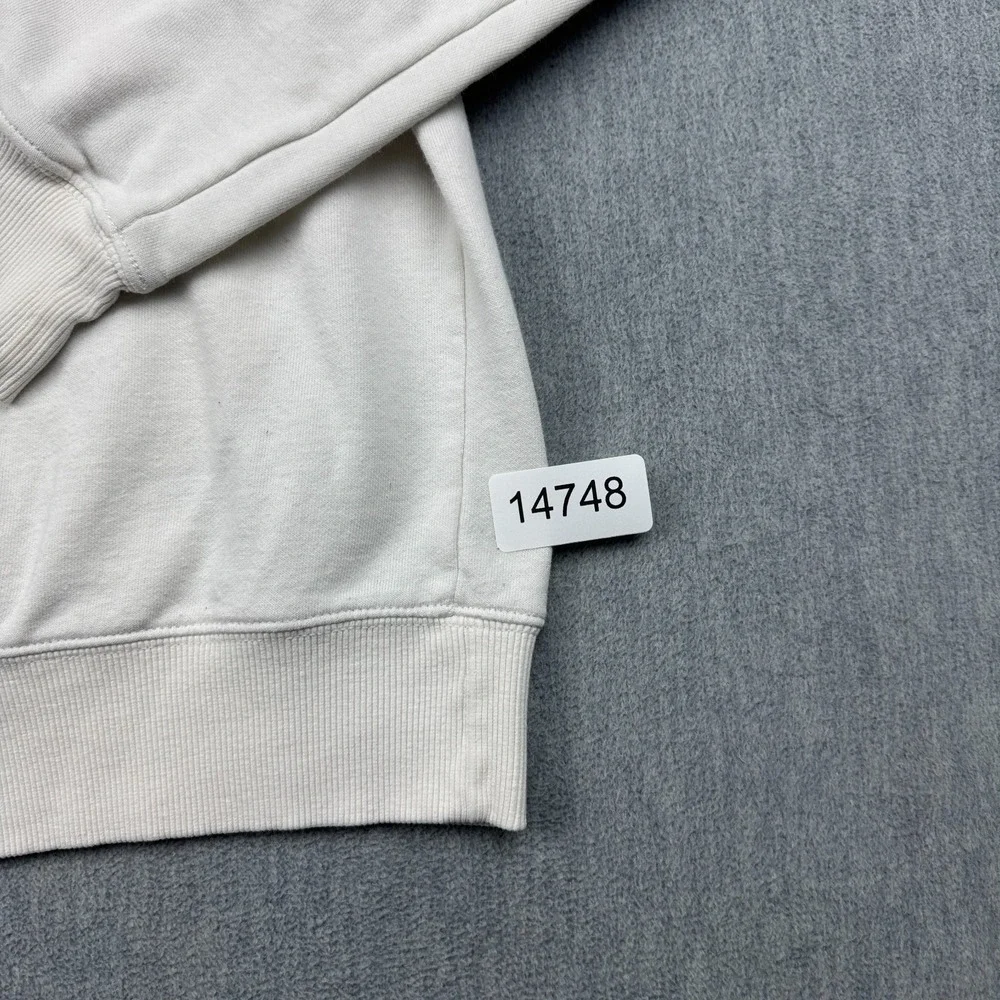 The North Face Sweater Mens Small White Half Dome Pullover Hoodie Graphic Logo‎